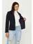 Kadın Tek Düğme Kapamalı Blazer Ceket 5