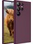 Casestreet Samsung Galaxy S23 Ultra Kılıf Mara Lansman Silikon Mat Soft Içi Süet Mürdüm 1