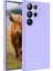 Samsung Galaxy S23 Ultra Kılıf Mara Lansman Silikon Mat Soft Içi Süet Lila 1