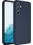 Samsung Galaxy A34 Kılıf Mara Lansman Silikon Mat Soft Içi Süet Lacivert 1