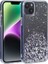 Apple iPhone 14 Plus Kılıf Damla Simli Diamond Alp Sert Silikon 1