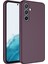 Casestreet Samsung Galaxy A14 Kılıf Mara Lansman Silikon Mat Soft Içi Süet Mürdüm 1