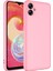 Samsung Galaxy A04E Kılıf Mara Lansman Silikon Mat Soft Içi Süet-Pembe 1