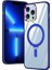 Apple iPhone 13 Pro Max Kılıf Wireless Tacsafe Ivy Standlı Ultra Koruma Sert Kapak Lacivert 1