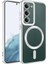 Samsung Galaxy S23 Plus Kılıf Magsafe Wireless Şarj Özellikli Setro Renkli Silikon Gümüş 1