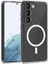 Samsung Galaxy S23 Plus Kılıf Wireless Tacsafe Antishock Ultra Koruma Sert Kapak Şeffaf + Wiriless Şarj Aleti 1