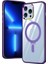 Apple iPhone 13 Pro Max Kılıf Wireless Tacsafe Ivy Standlı Ultra Koruma Sert Kapak Derin Mor 1