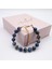 Doğal Taş Kadın Lapis Lazuli Bileklik 8 mm 18 cm + 3.5 cm Zincir 1