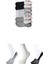 Siyah Gri ve Beyaz Kadın Babet Çorap 6 çift 1