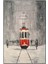 Kış ve Kar Temalı Tarihi Taksim Tramvayı Orijinal Yağlı Boya Tablo 1