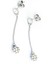 Swarovski Taşlı 925AYAR Gümüş Rose Tasarım Küpe 2