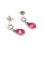 Pembe Swarovski Taşlı 925AYAR Gümüş Küpe 1