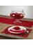 Kırmızı Runner Dekoratif Desenli Sevgililer Günü Yemek Masası Runner DKN2023KCE005 1