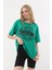 Bisiklet Yaka Dijital Baskılı Yeşil T-Shirt 4