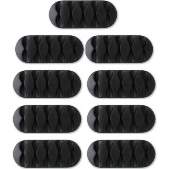 3lü Kablo Organizer Kablo Tutucu 5 Kanallı / Siyah 3 Fiyatı