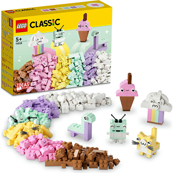 LEGO® Classic Yaratıcı Pastel Eğlence 11028 - 5 Yaş ve Üzeri Çocuklar için Renkli, Yaratıcı, Eğlenirken Öğreten Yaratıcı Oyuncak Yapım Seti (333 Parça)