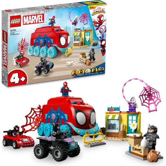 LEGO® Marvel Spidey Ekibinin Mobil Karargahı 10791 - 4 Yaş ve Üzeri Çocuklar için Spidey ve İnanılmaz Arkadaşları Karargahını İçeren Yaratıcı Oyuncak Yapım Seti (187 Parça)