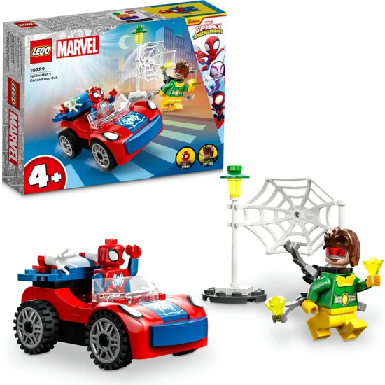 LEGO® Marvel Örümcek Adam#ın Arabası ve Doktor Oktopus 10789 - 4 Yaş ve Üzeri Çocuklar için 2 Minifigürlü Yaratıcı Oyuncak Yapım Seti (48 Parça)