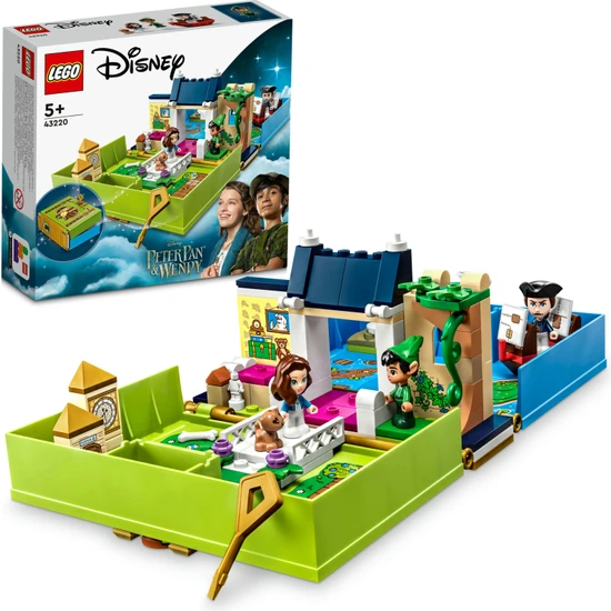 LEGO® | Disney Peter Pan ve Wendy'nin Hikaye Kitabı Macerası 43220 - 5 Yaş ve Üzeri Çocuklar için Yaratıcı Oyuncak Yapım Seti (111 Parça)
