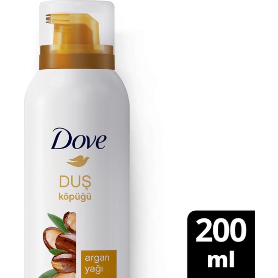 Dove Köpük Duş Jeli Argan Yağı 10 Kat Daha Yoğun Köpüğe Sahip Kremsi Formül 200 ml