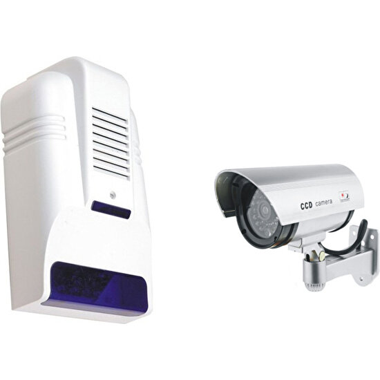 Lorex LR-OS30D Caydırıcı Alarm Sireni ve Lorex LR-D11IR Ir Görünümlü Dış Ortam Maket Caydırıcı Dummy Kamera