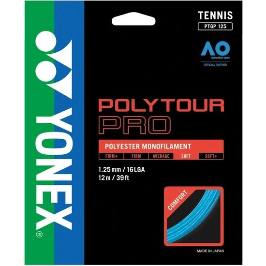 Yonex Poly Tour Pro 125 (12M) Tenis Kordaj - Mavi