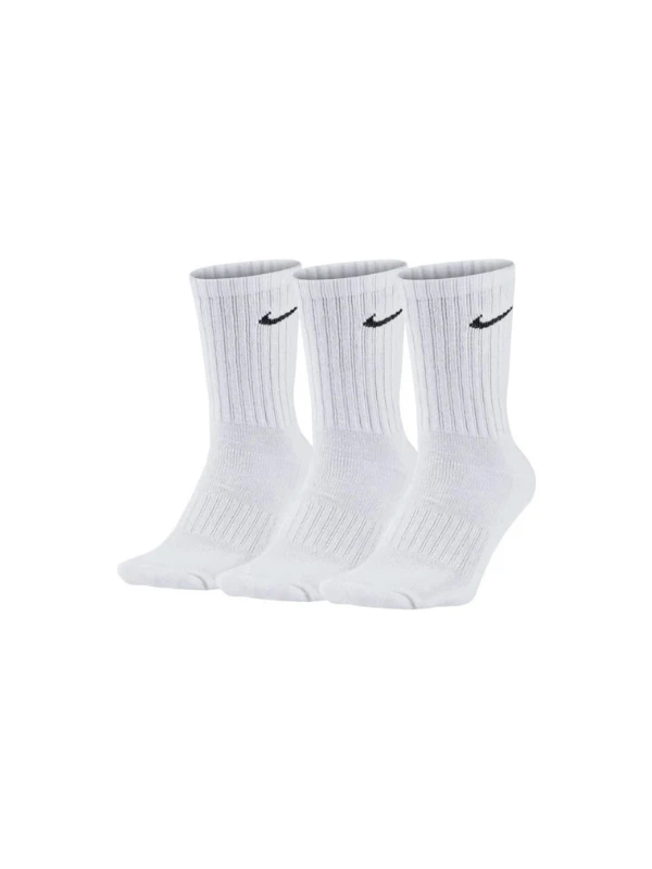 Doubleyy 3'lü Tikli Beyaz Çorap Sporcu Beyaz Tikli Çorap