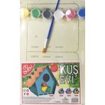 Bubu Ahşap MDF Kuş Evi Boyama Seti 7 Parça 15x19x21 cm – 6+ Yaş Çocuklar İçin Eğitici Hobi Kiti KSE-05