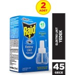 Raid Elektro Likit Yedek 2'li 45 Gece Etkili Sivrisinek Kontrolü Uzun Süreli Koruma