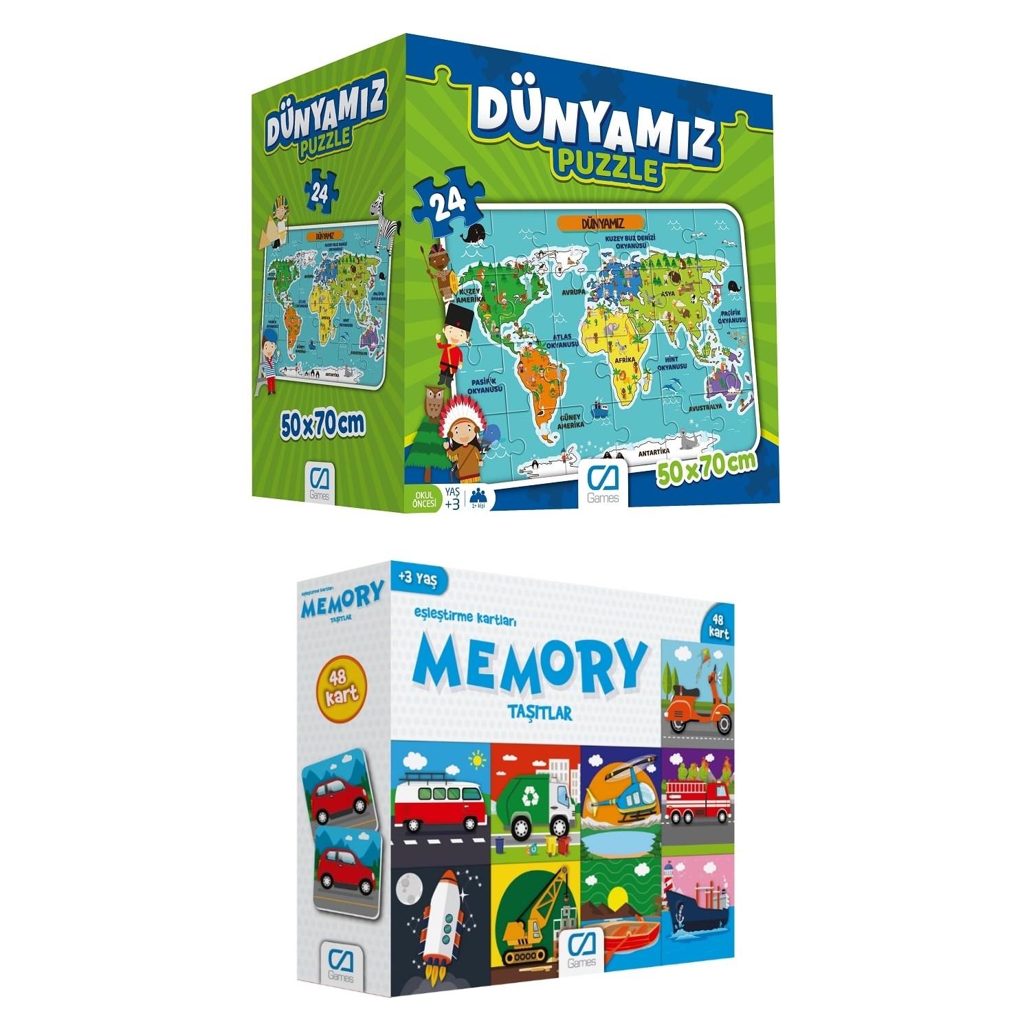 Ca Games 2'li Yer Puzzle ve Memory Set (50255038) Fiyatı