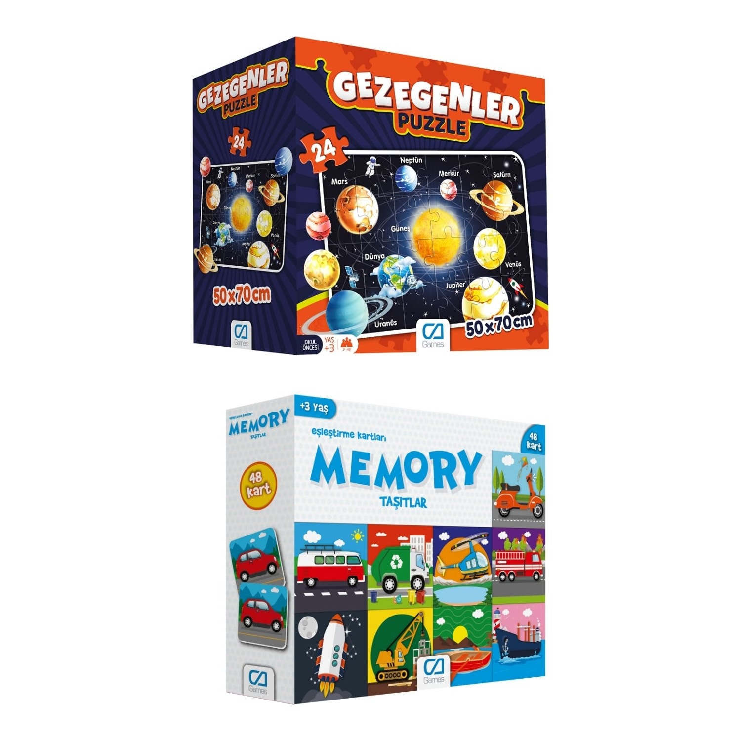 Ca Games 2'li Yer Puzzle ve Memory Set (50265038) Fiyatı