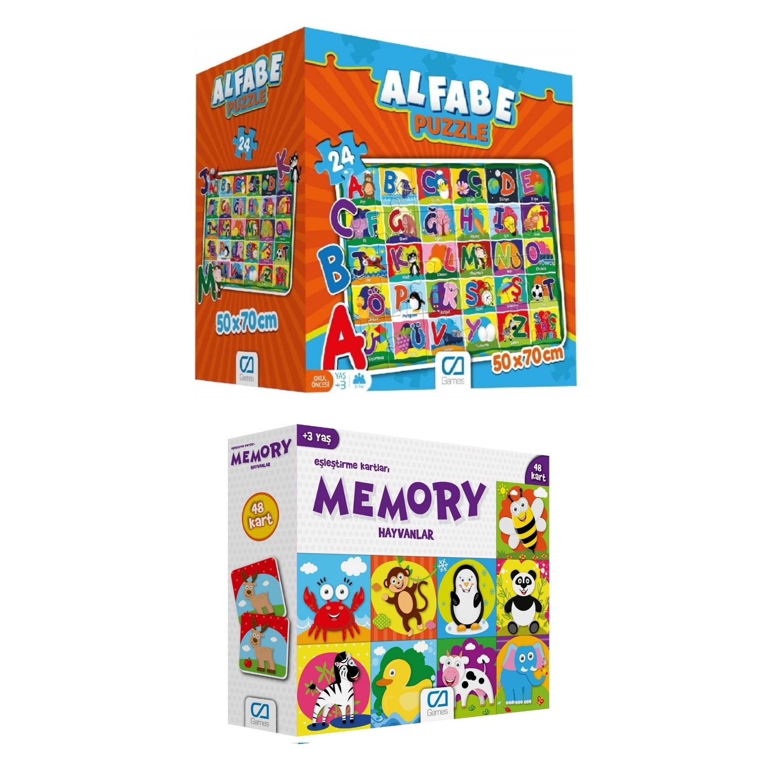Ca Games 2'li Yer Puzzle ve Memory Set (50275041) Fiyatı
