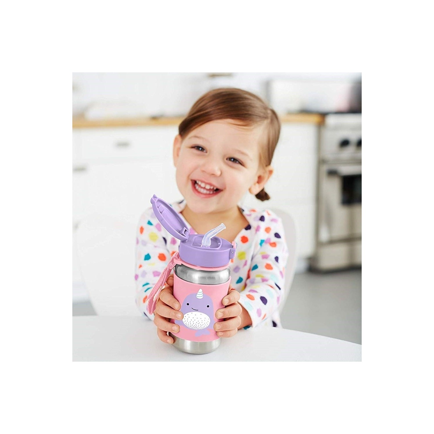 Skip Hop Pipetli Paslanmaz Çelik Suluk Narwhal Fiyatı