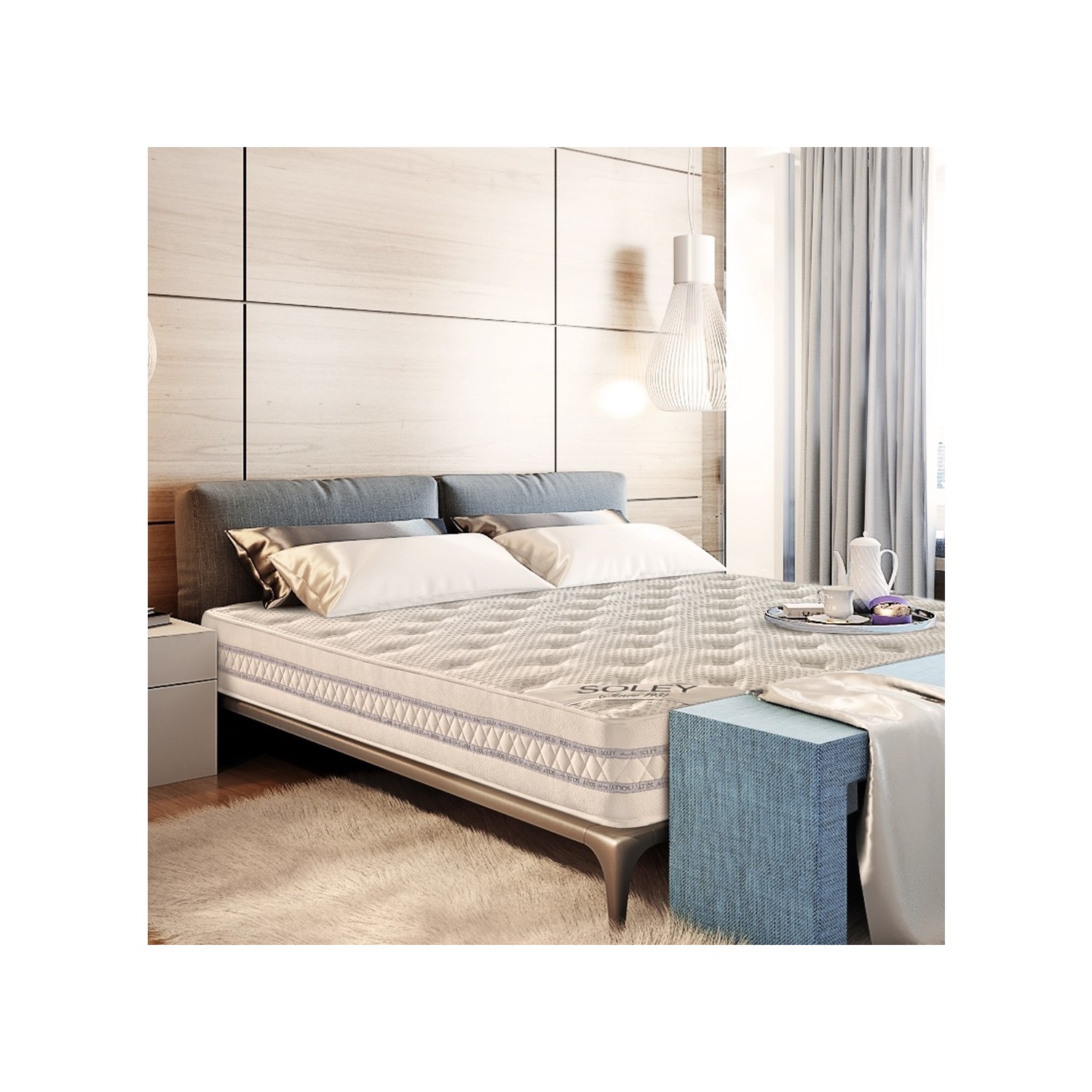 Soley Blue Night Paket Yaylı Yatak 90 x 190 cm Fiyatı