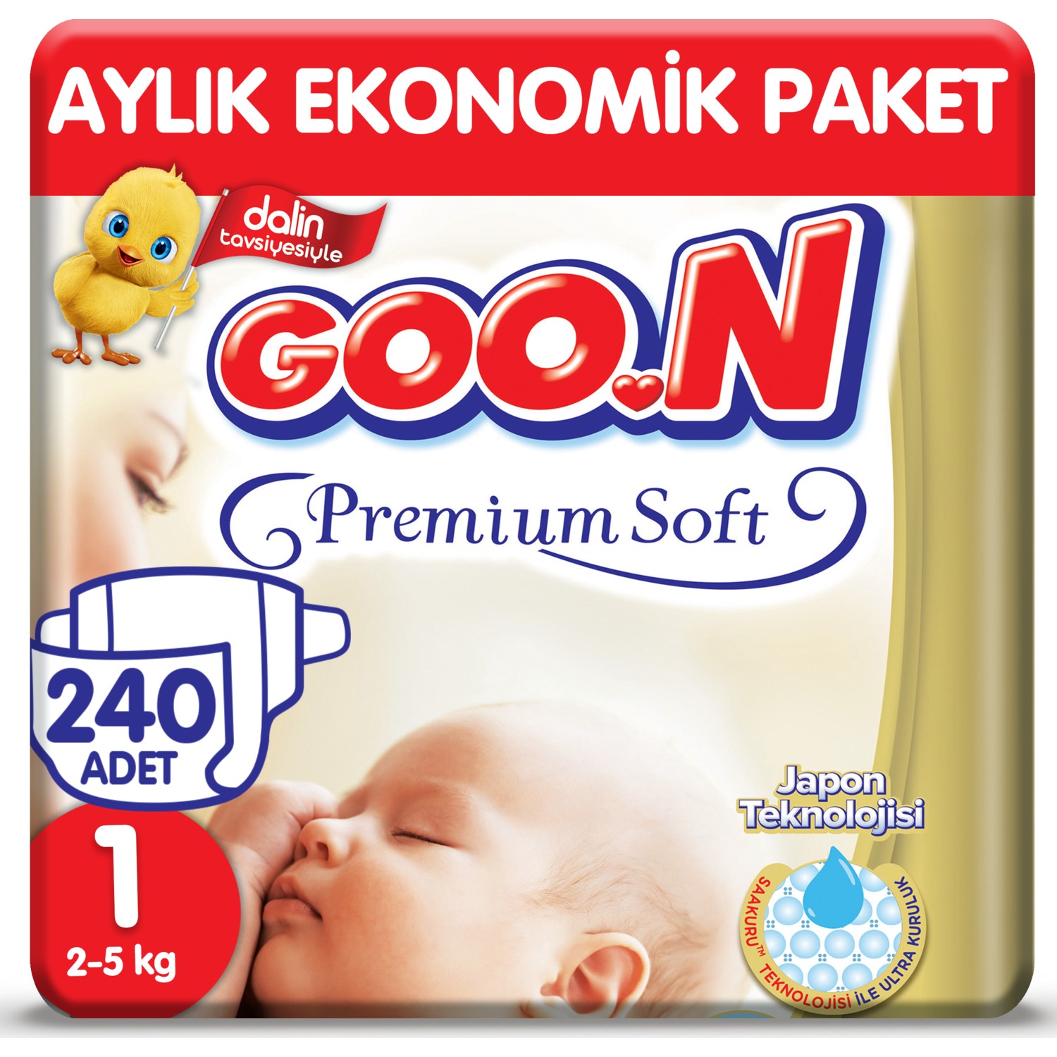 Goon Premium Soft Bebek Bezi Yenidoğan 1 Beden Aylık Fiyatı