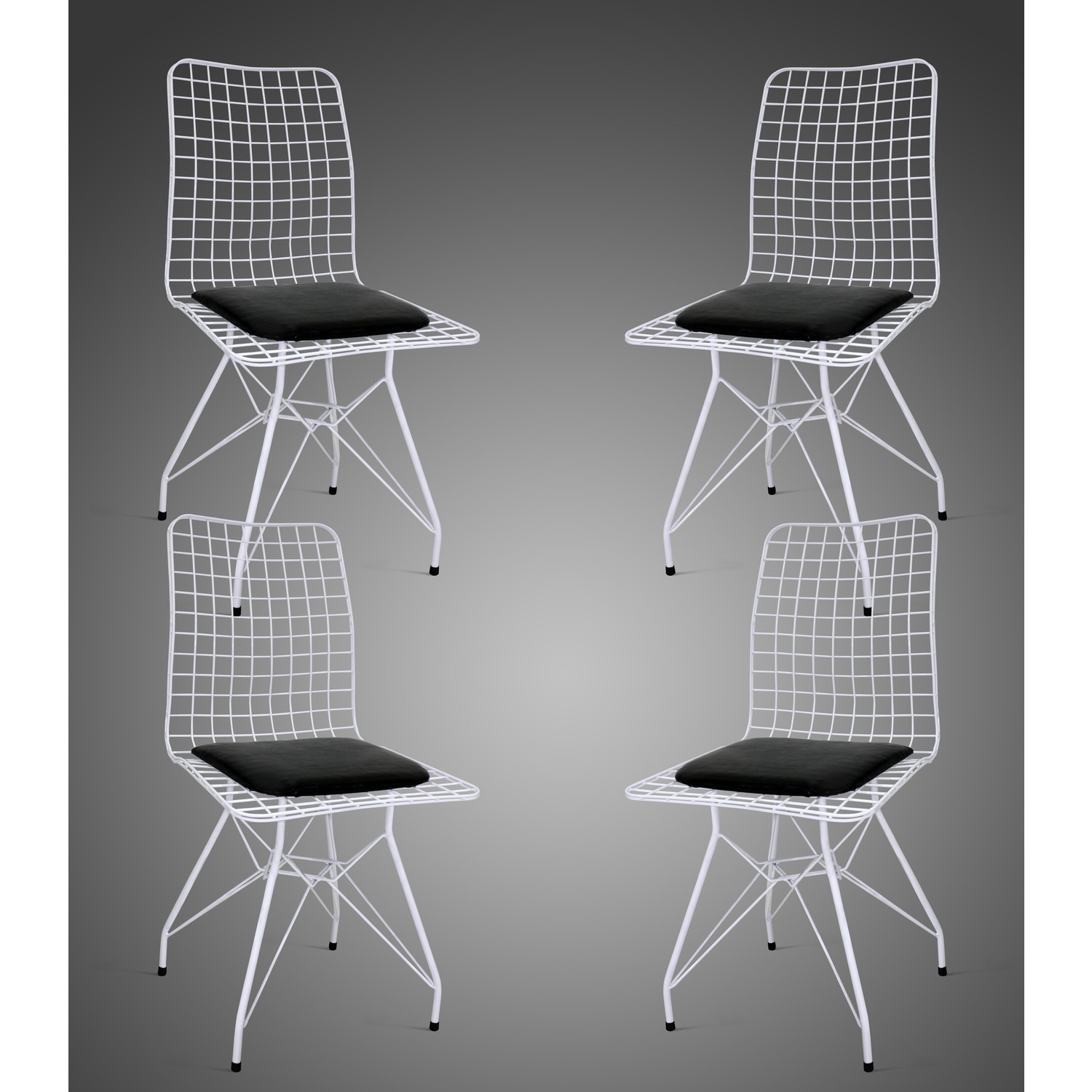 Hepsi Home Tel Sandalye 4�Lu Beyaz Fiyatı Taksit Seçenekleri