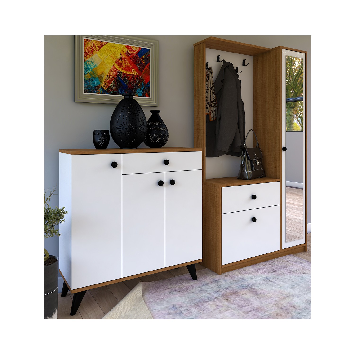 Tocco 1041 Sude Vestiyer Portmanto Askılıklı Ayakkabılık Tocco 1041 Sude Vestiyer Portmanto Askılıklı Ayakkabılık