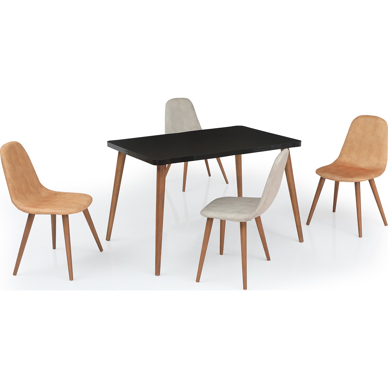 Evdemo Elda 4 Kişilik Mutfak Masa Sandalye Takımı Siyah Evdemo Elda 4 Kişilik Mutfak Masa Sandalye Takımı Siyah