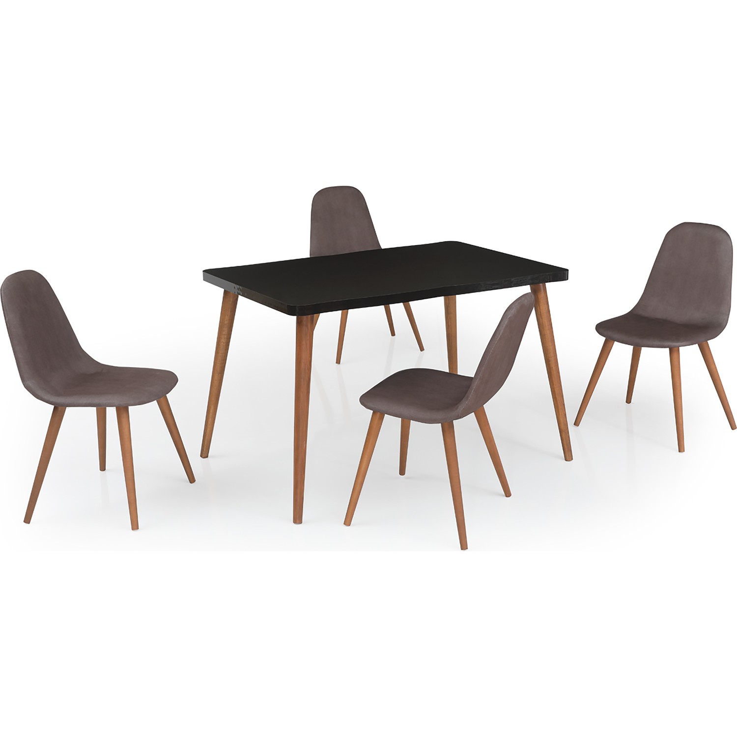 Evdemo Elda 4 Kişilik Mutfak Masa Sandalye Takımı Siyah Evdemo Elda 4 Kişilik Mutfak Masa Sandalye Takımı Siyah