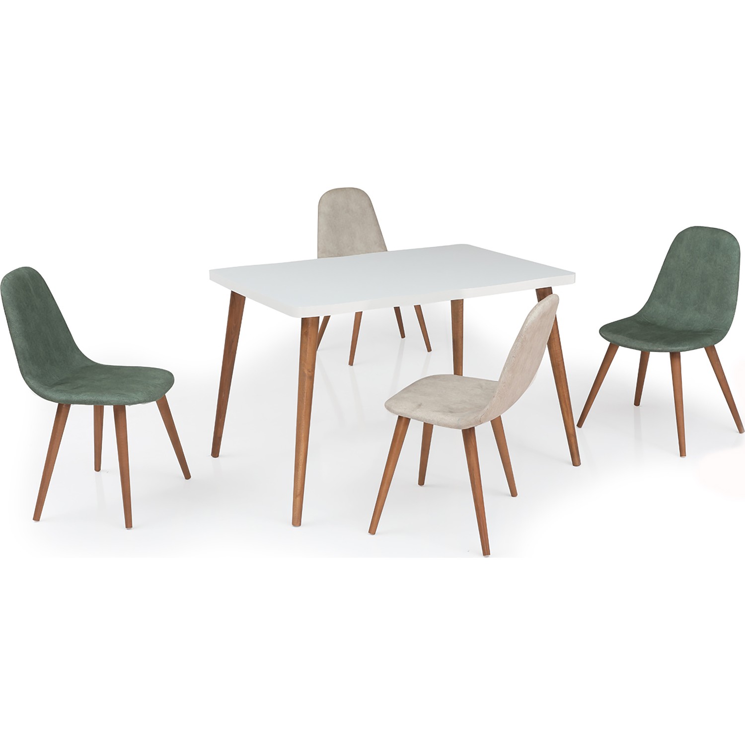 Evdemo Elda 4 Kişilik Mutfak Masa Sandalye Takımı Beyaz Evdemo Elda 4 Kişilik Mutfak Masa Sandalye Takımı Beyaz