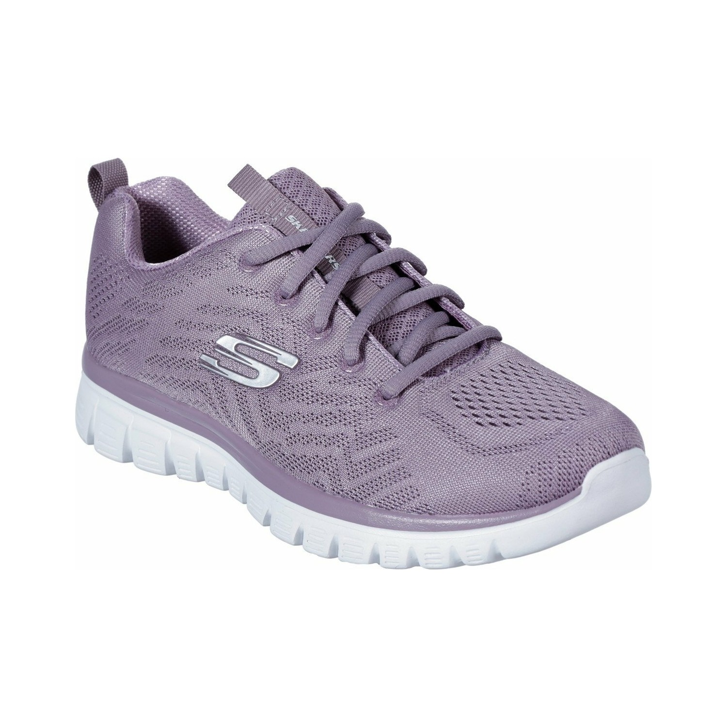 skechers graceful get connected black and rose gold trainers