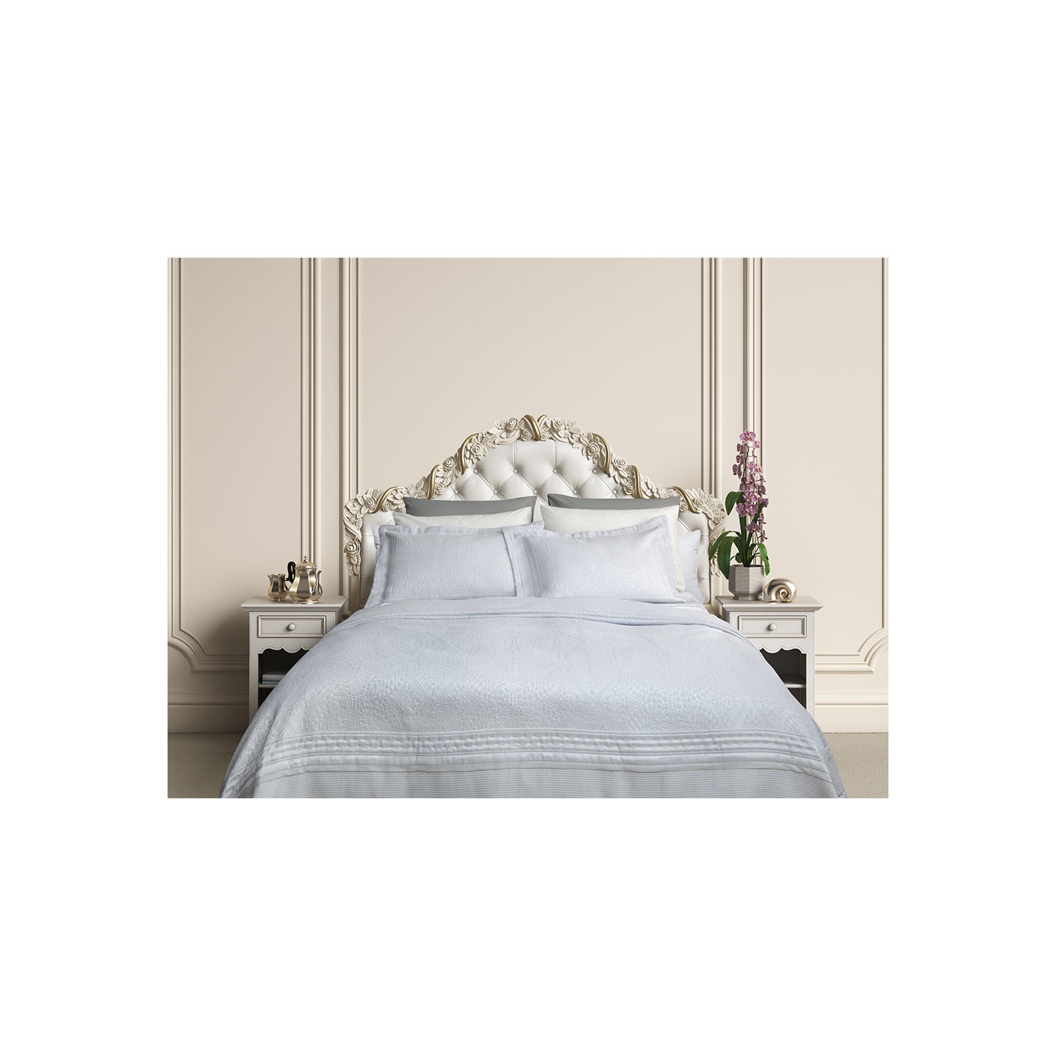 English Home Glory Jakarlı Çift Kişilik Yatak Örtüsü English Home Glory Jakarlı Çift Kişilik Yatak Örtüsü