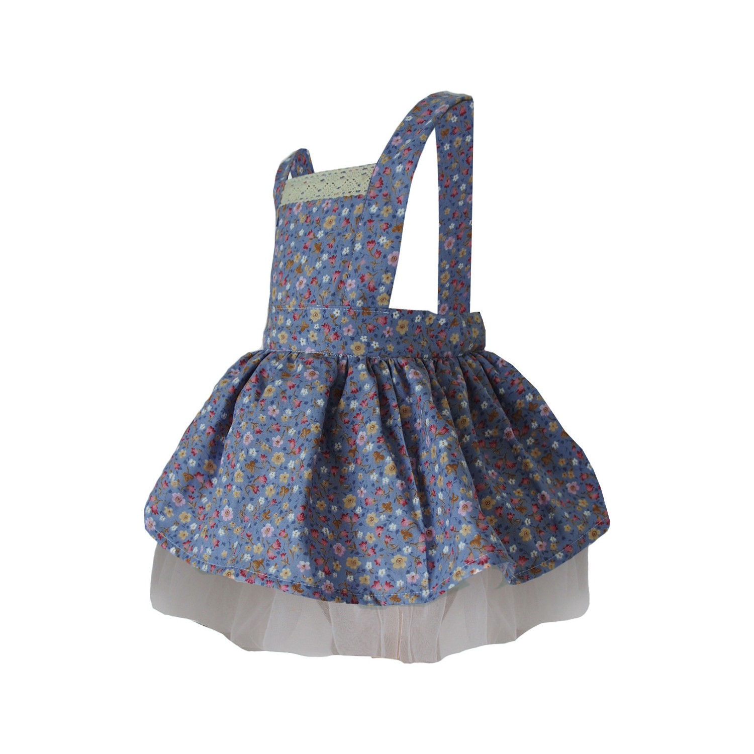 Shecco Babba Kız Çocuk Tütü Elbise Mavi Çiçekli 14 Yaş Fiyatı