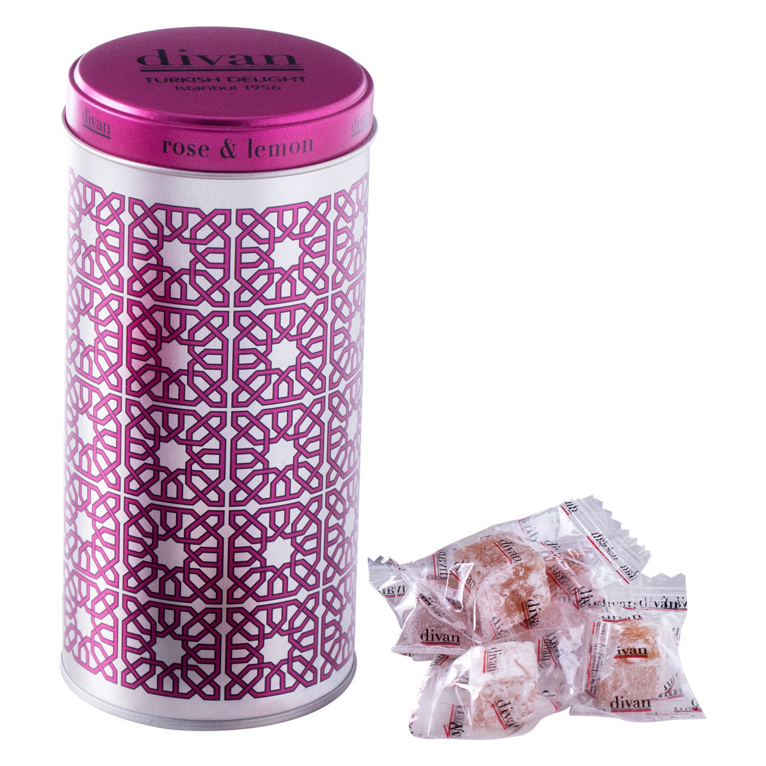 Divan Güllü ve Limonlu Lokum 20'li Özel Metal Kutuda 140 Fiyatı