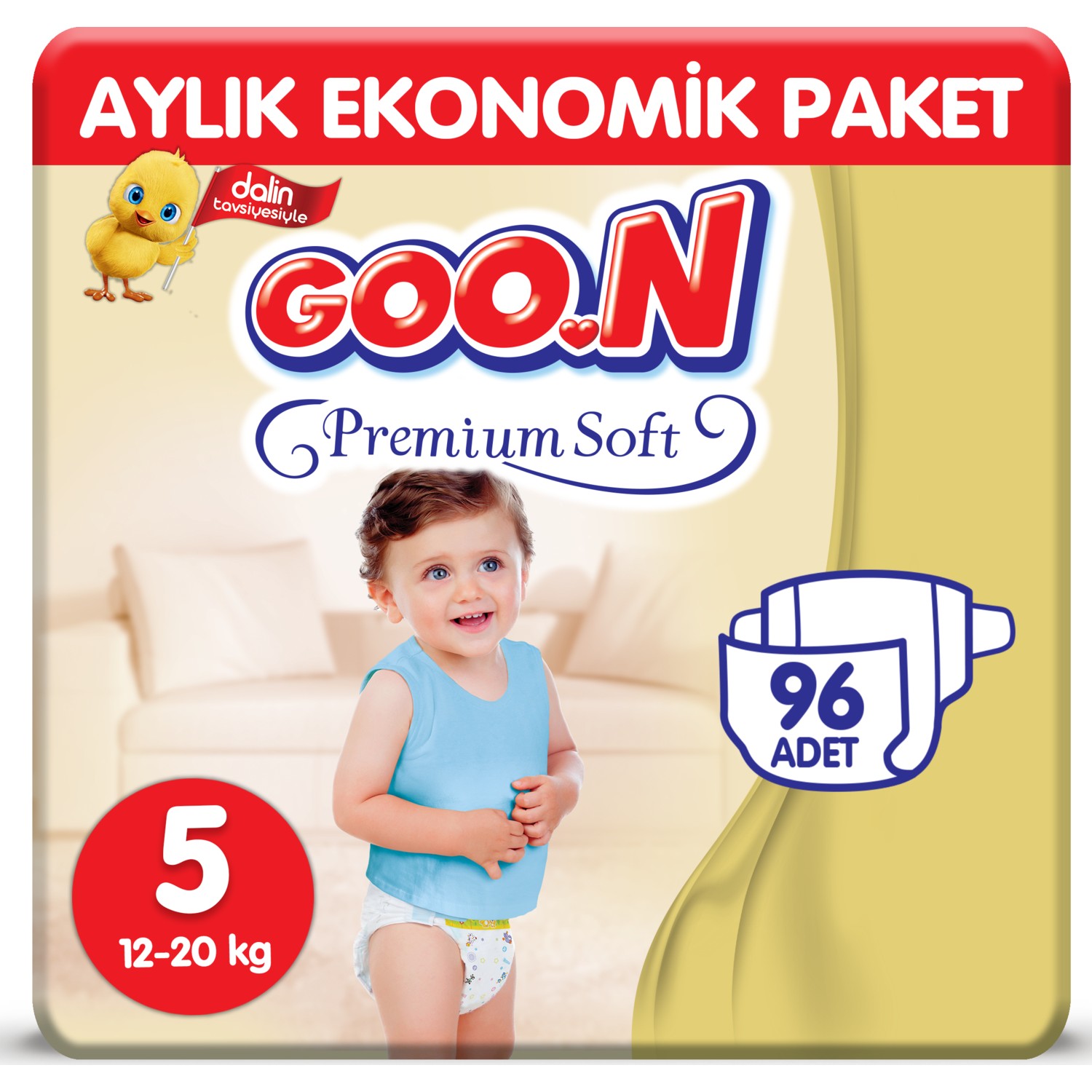 Goon Premium Soft Bebek Bezi 5 Beden Aylık Ekonomik Paket
