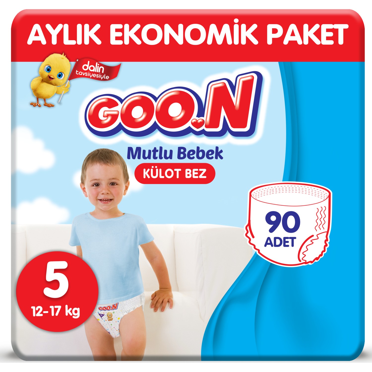 Goon Mutlu Bebek Külot Bez 5 Beden Aylık Ekonomik Paket 90 Fiyatı