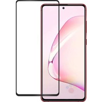 Case 4U Samsung Galaxy Note 10 Lite Cam Ekran Koruyucu Kavisli Temperli 5D Cam Siyah