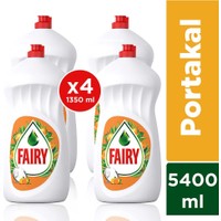 Fairy Sıvı Bulaşık Deterjanı Portakal 1350 ml 4'lü