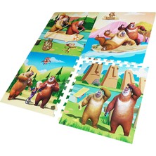 Toyjo Ayı Bonnie Eva Puzzle Yer Matı 120x120 Cm  Oyun Matı 12 mm Kalınlık