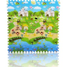 Toyjo Masal Şatosu Eva Puzzle Yer Matı 120x120 Cm Oyun Matı 12 mm Kalınlık